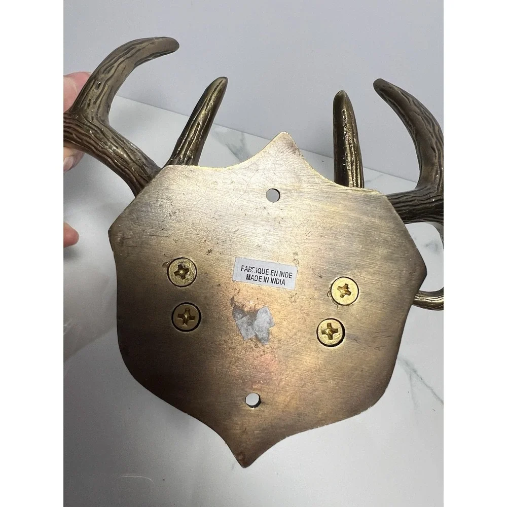 VTG Antlers Hook Rack Bronze Finish Airen Grove Anthropology Wall Decor